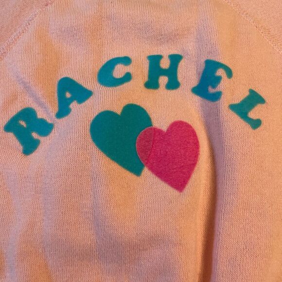 1980’s Little Girl Cabbage Patch Pink Sweatshirt Custom “Rachel” Iron On - Picture 6 of 15